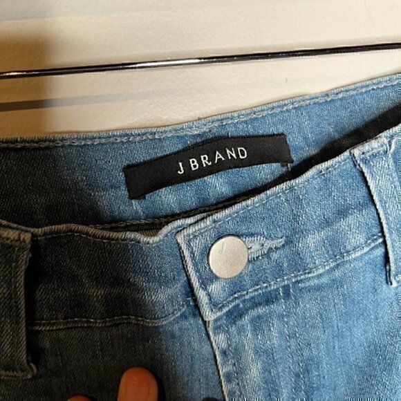 J Brand Blue Star Braid raw hem jeans - Picture 3 of 7